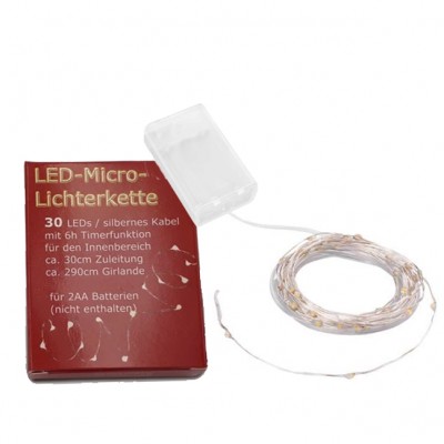 Microlichterkette 30 Lämpchen Batterie